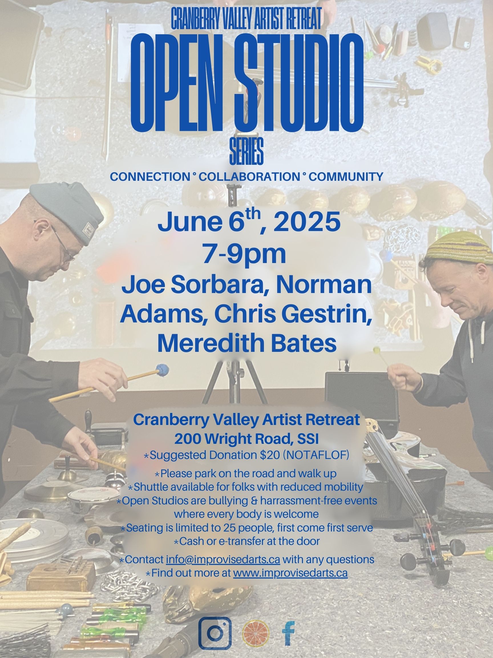 Open Studio June 6 Poster - Joe SorbaraNorman Adams FINAL
